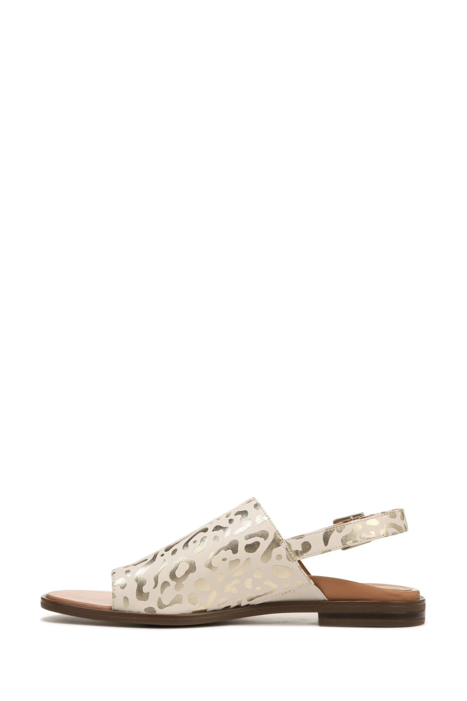 Vionic Ella Leopard Leather White Sandals - Image 2