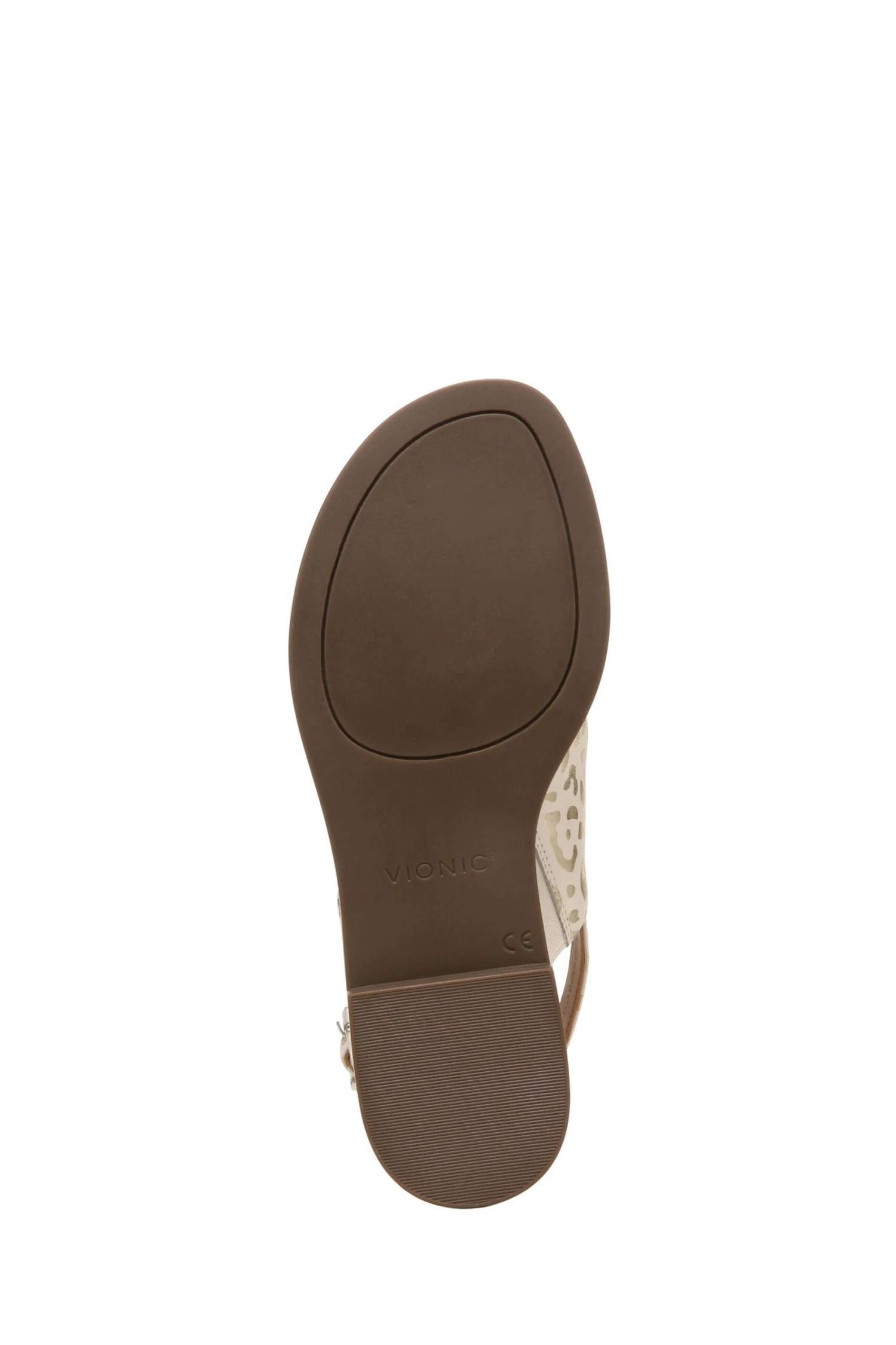 Vionic Ella Leopard Leather White Sandals - Image 6