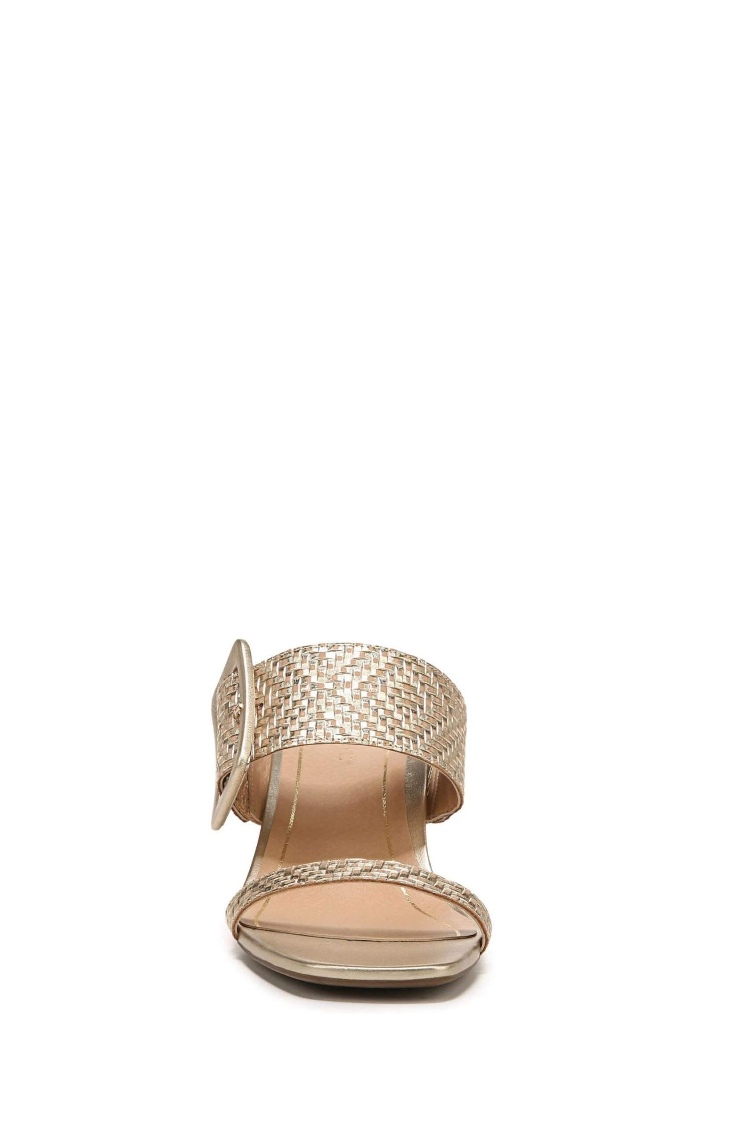 Vionic Gold Tone Tumbled Leather Brookell Slides - Image 3