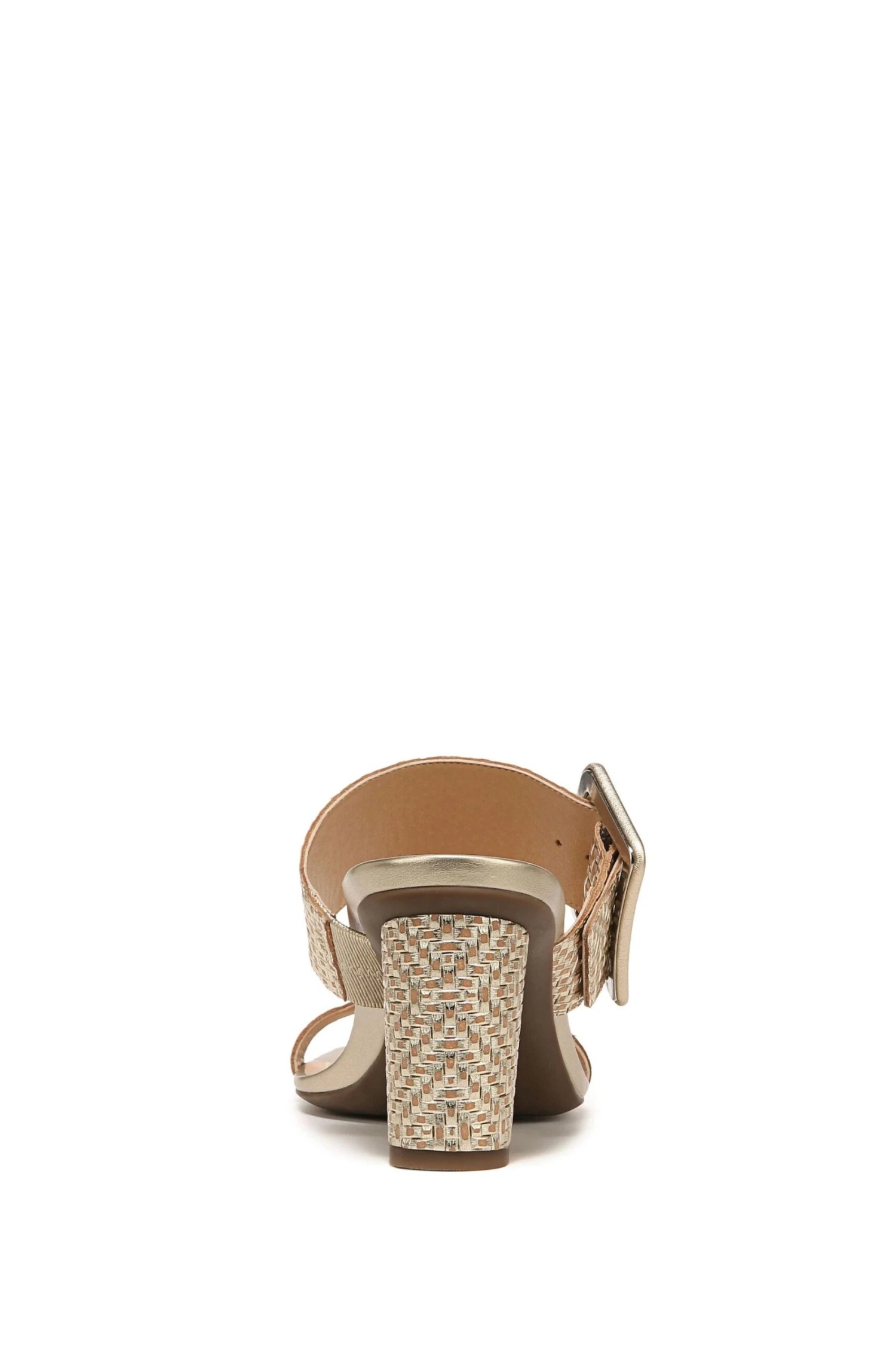 Vionic Gold Tone Tumbled Leather Brookell Slides - Image 4