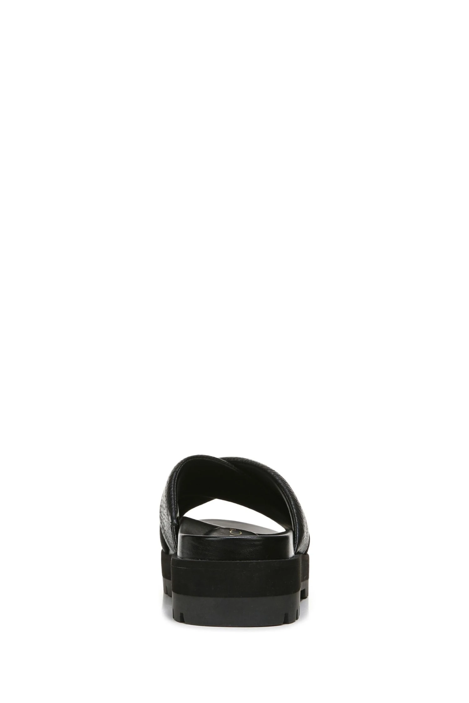 Vionic Black Tumbled Leather Vesta Slides - Image 4