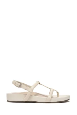 Vionic Cream Tumbled Leather Adley Sandals