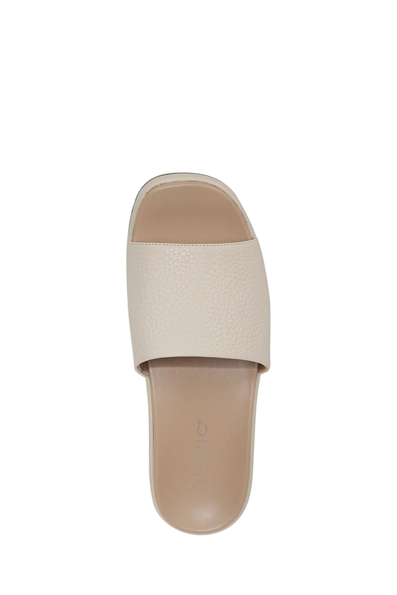 Vionic Cream Tumbled Leather Trista Slides - Image 5