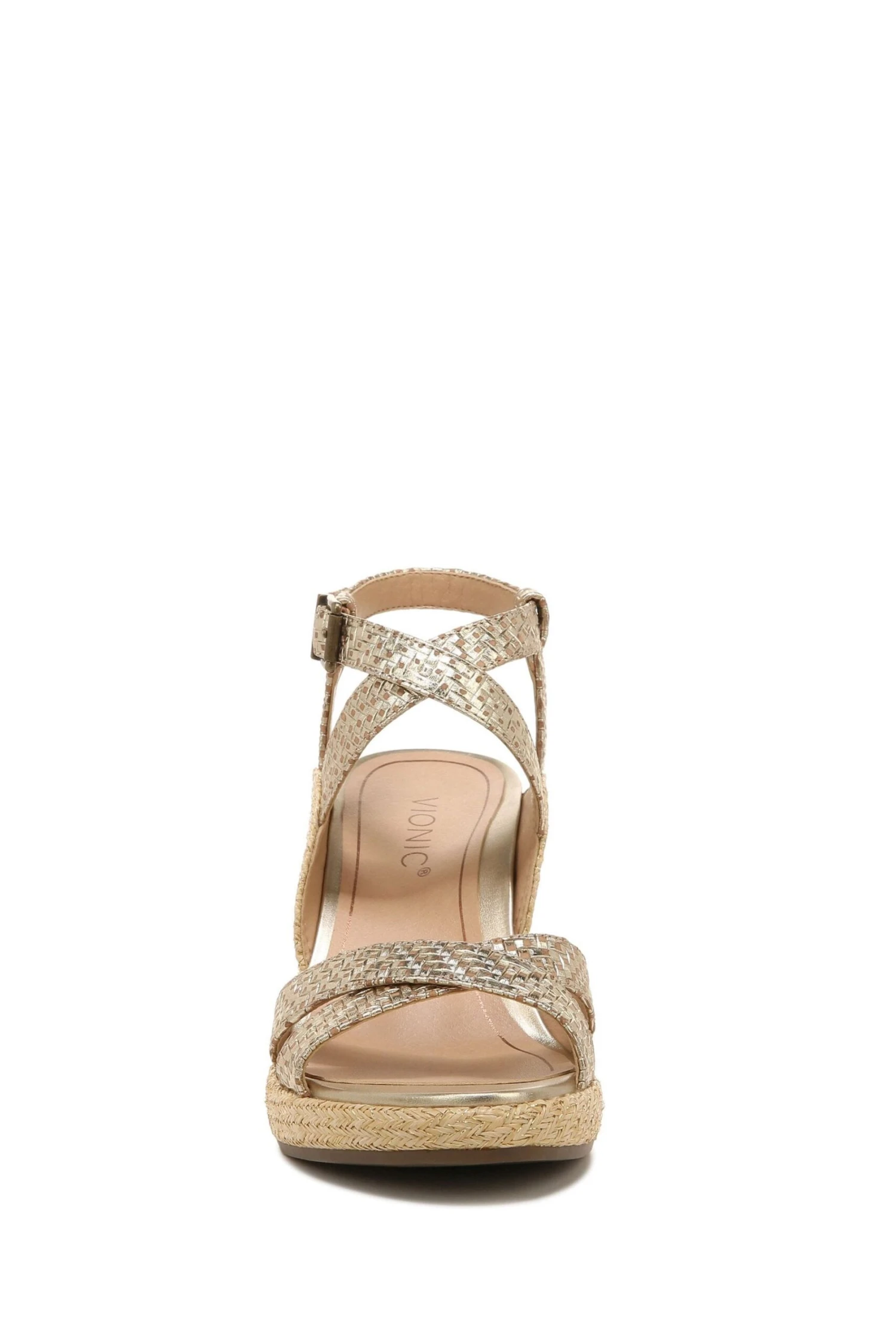 Vionic Gold Tumbled Leather Bonita Sandals - Image 3