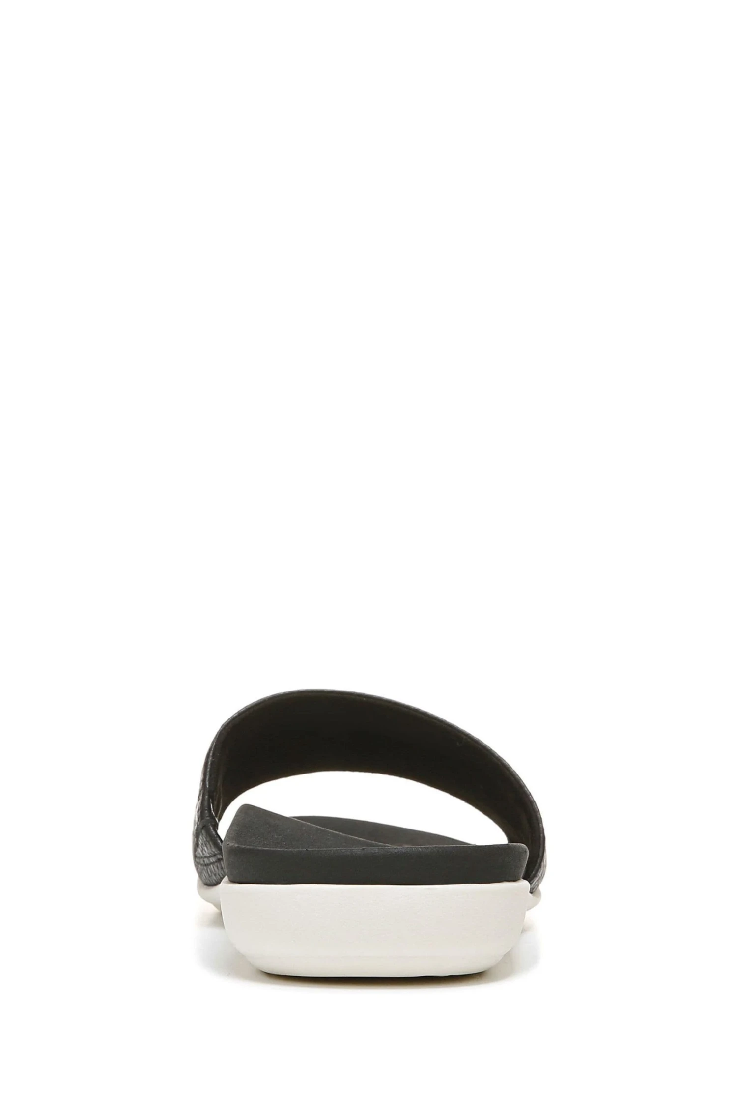 Vionic Val Black Tumbled Leather Slides - Image 4