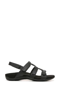 Vionic Amber Crocodile Black Sandals