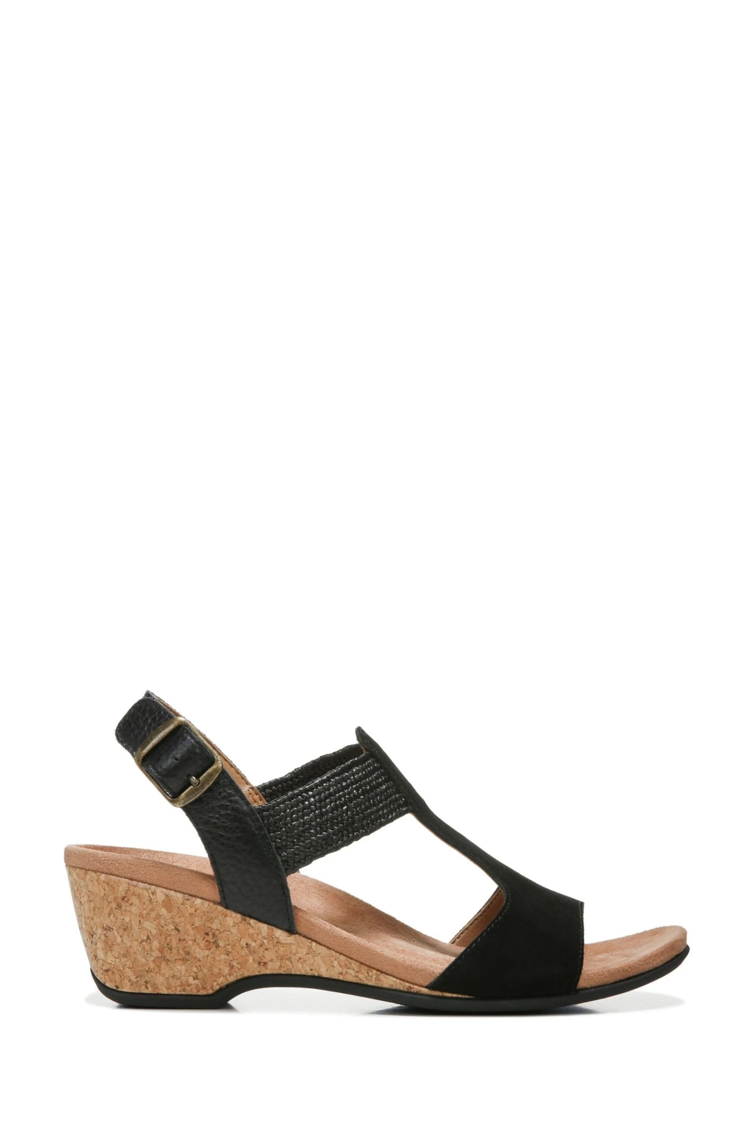 Vionic Black Suede Kaytie Sandals