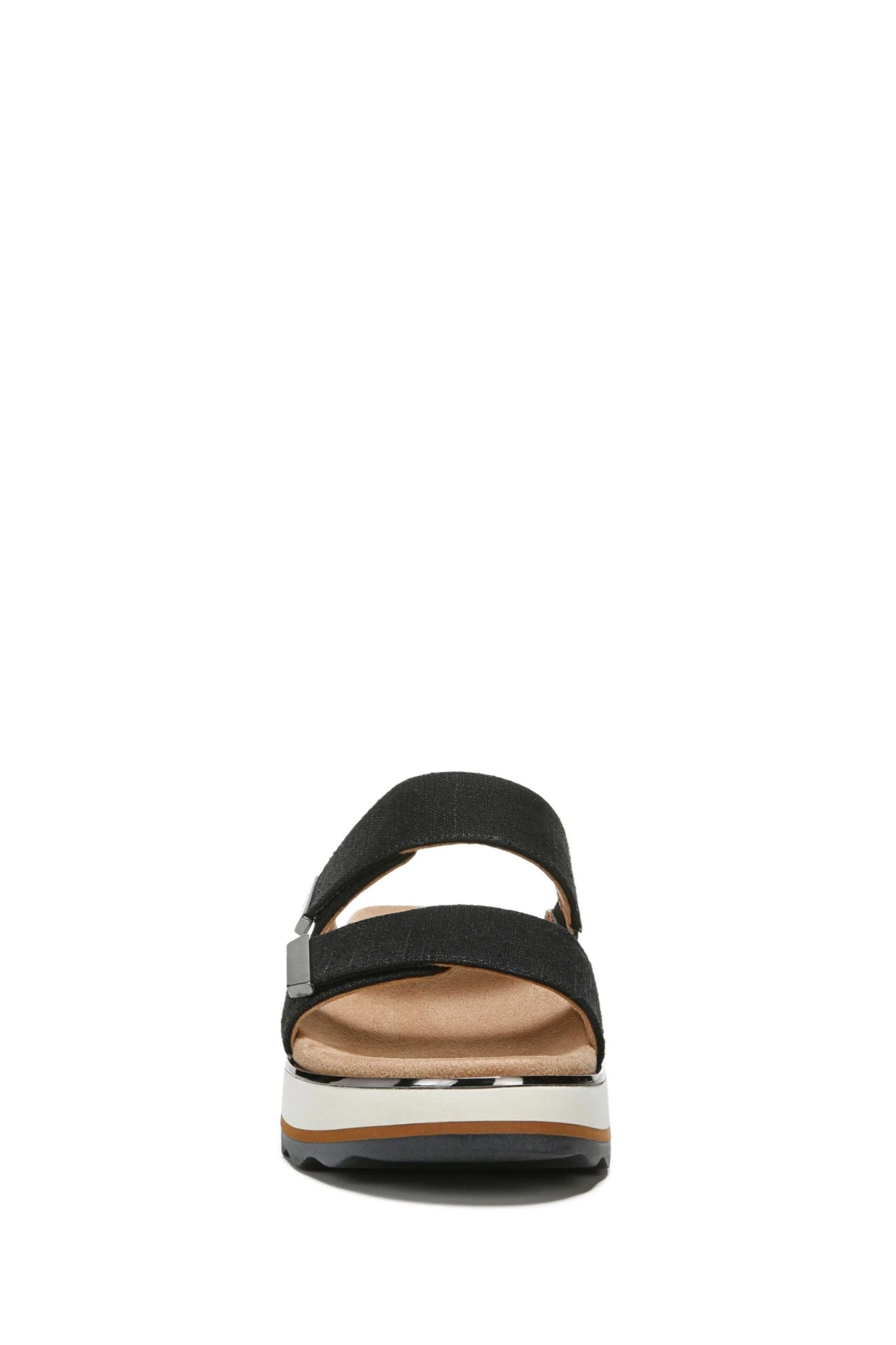 Vionic Black Linen Brandie Slides - Image 5