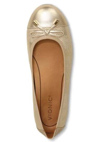 Vionic Women's Minna Ballet Flat Gold - Image 6