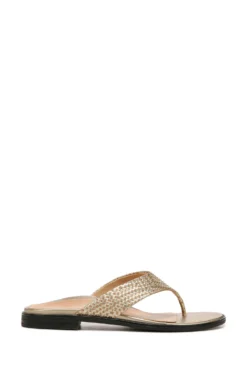 Vionic Gold Agave Leather Sandals