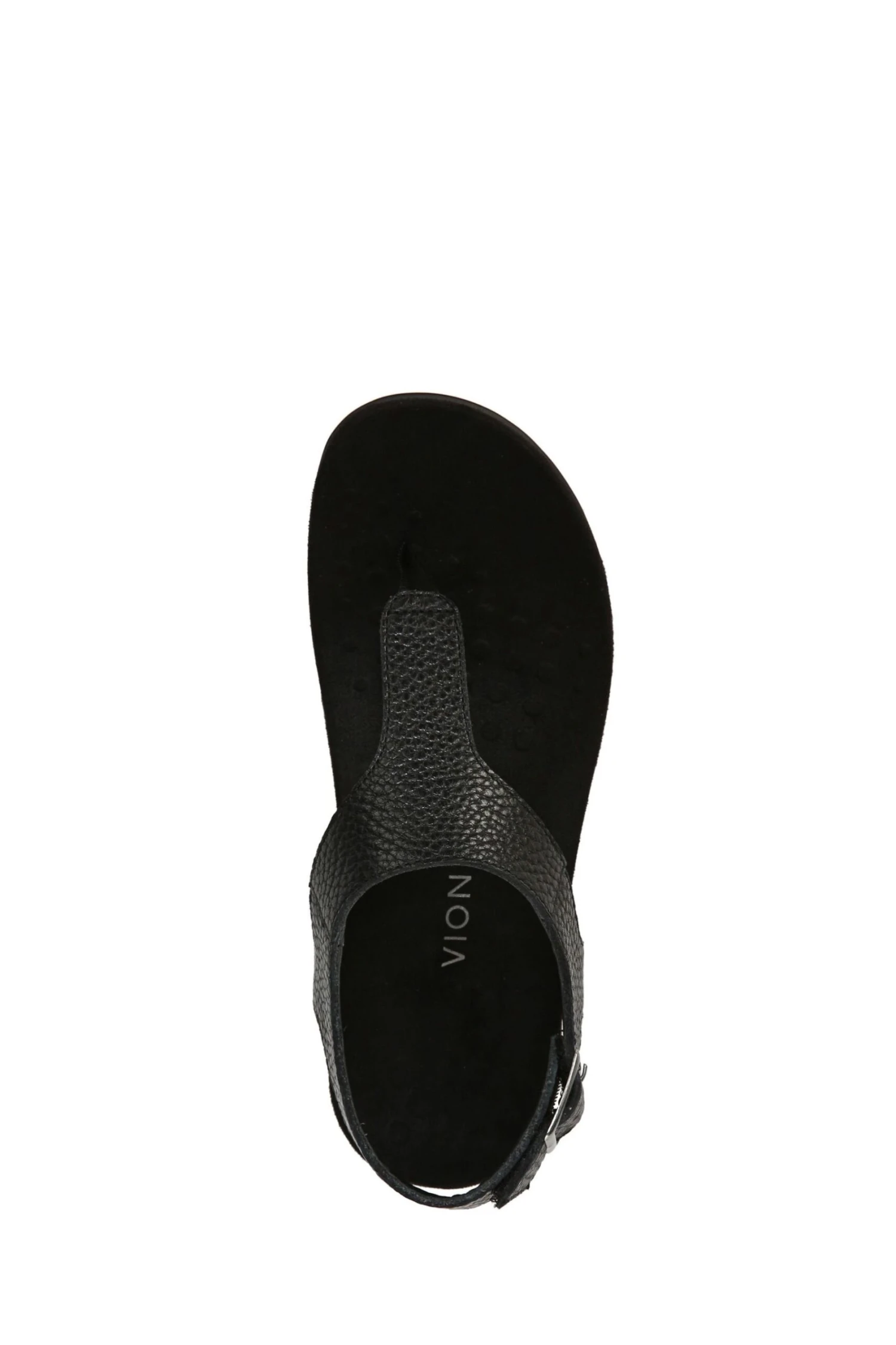 Vionic Terra Black Tumbled Leather Sandals - Image 4