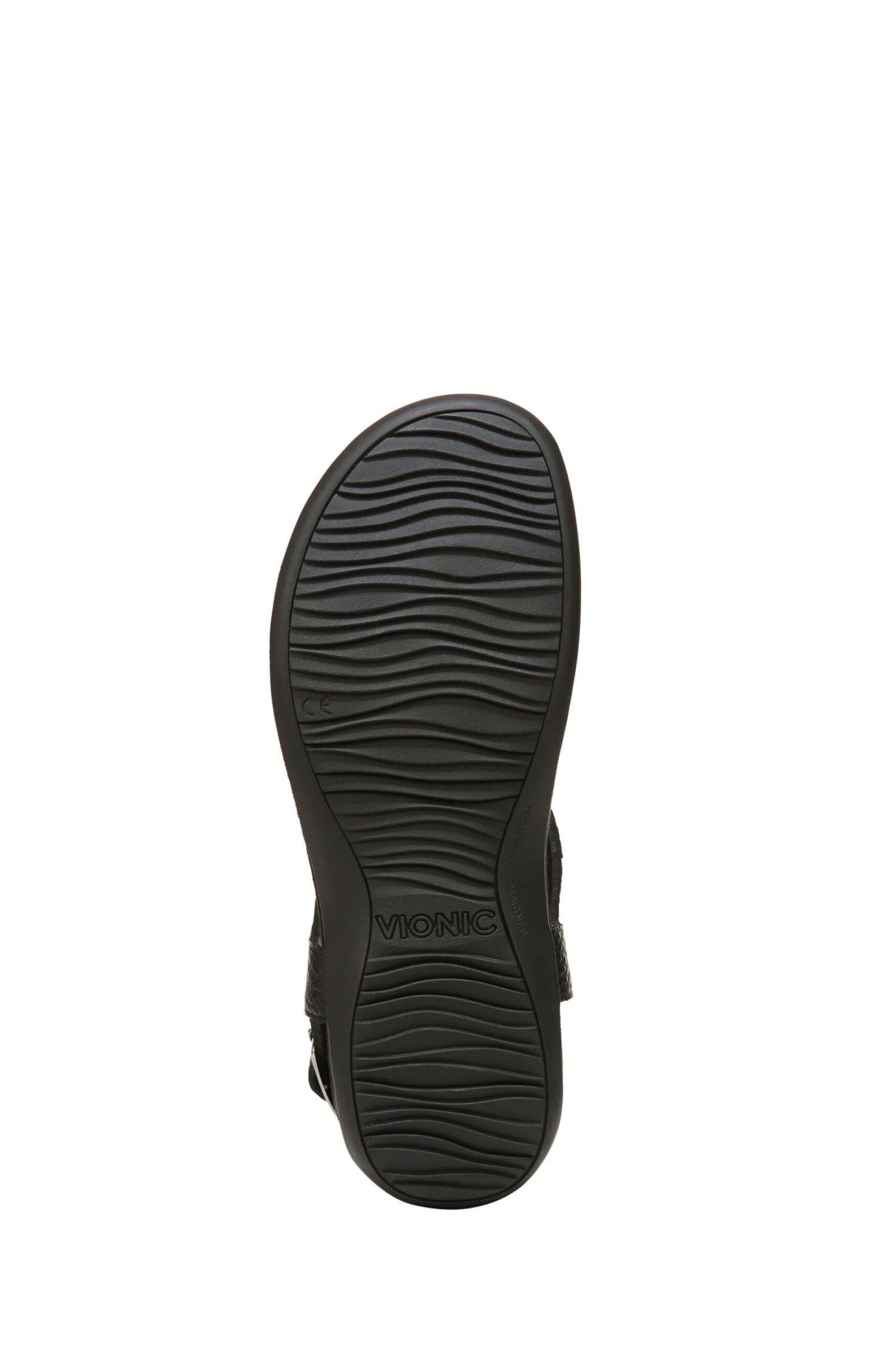Vionic Terra Black Tumbled Leather Sandals - Image 6