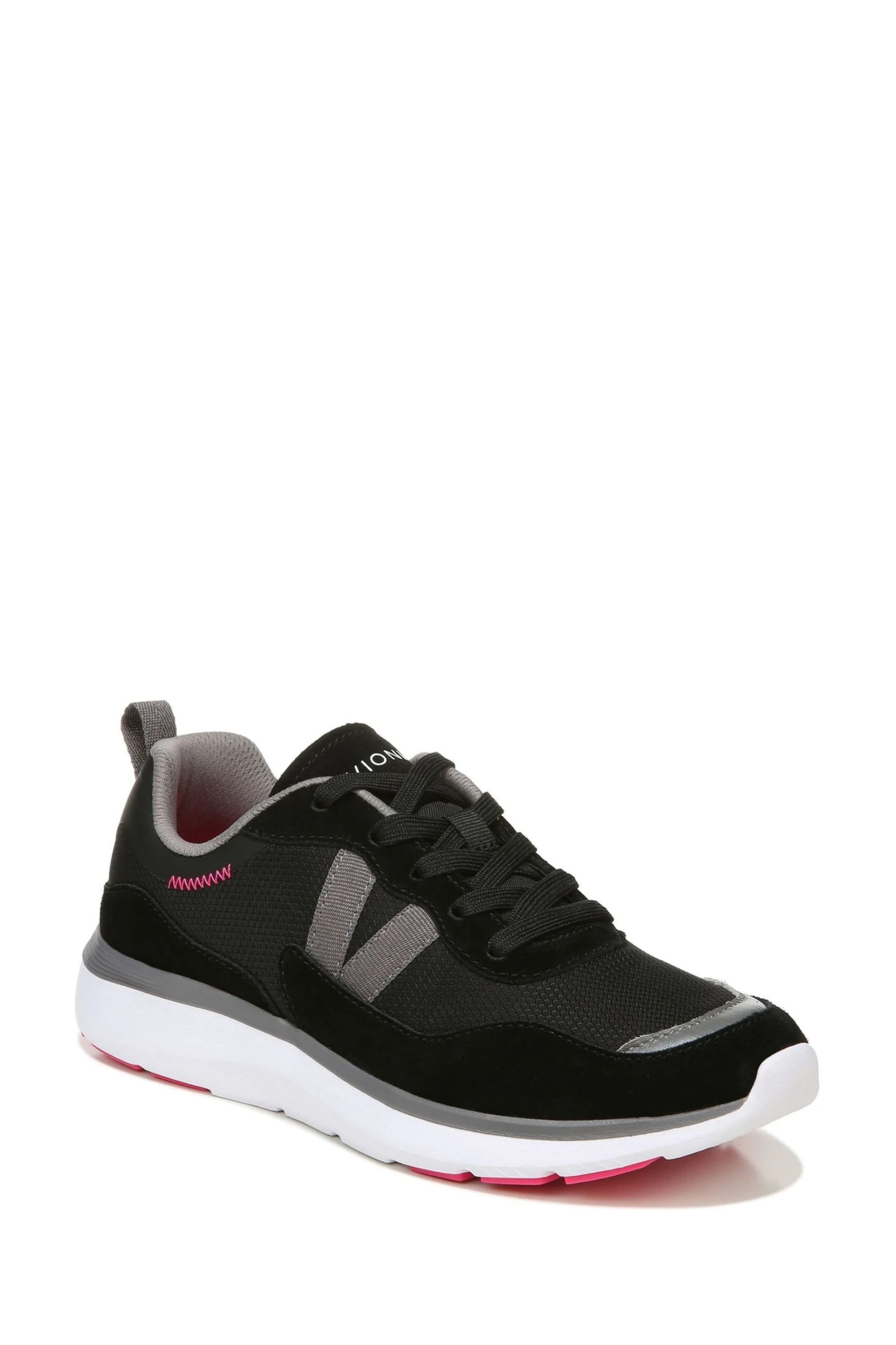 Vionic Ayse Lace Up Black Trainers - Image 3