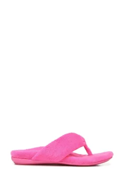 Vionic Pink Glo Terry Lydia Slippers