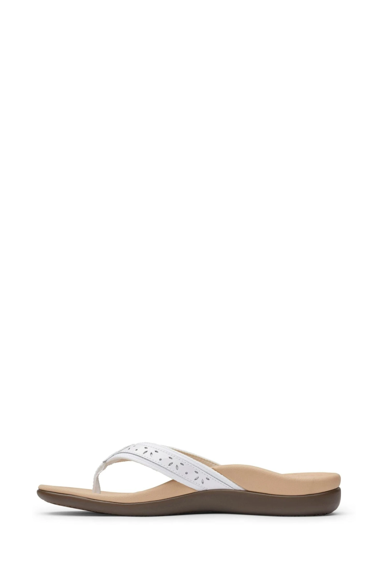 Vionic Casandra Toe Post Thong White Sandals - Image 2
