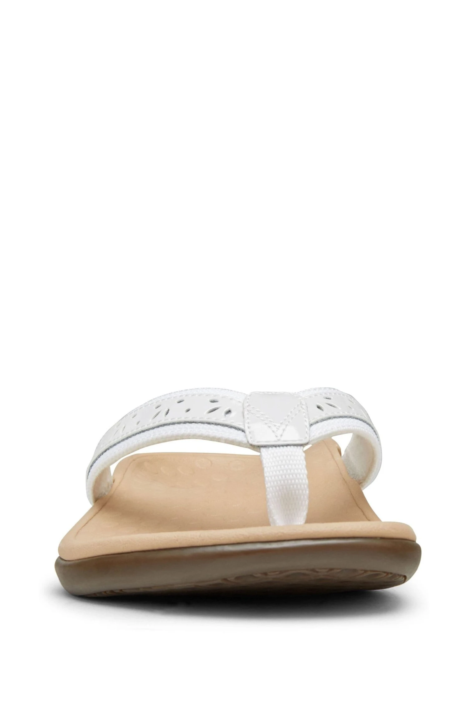 Vionic Casandra Toe Post Thong White Sandals - Image 4