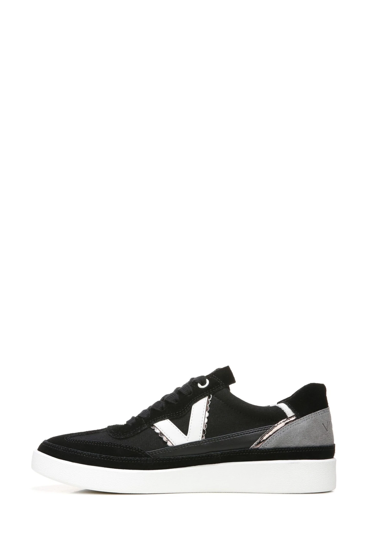 Vionic Mylie Black Canvas Lace Up Trainers - Image 2