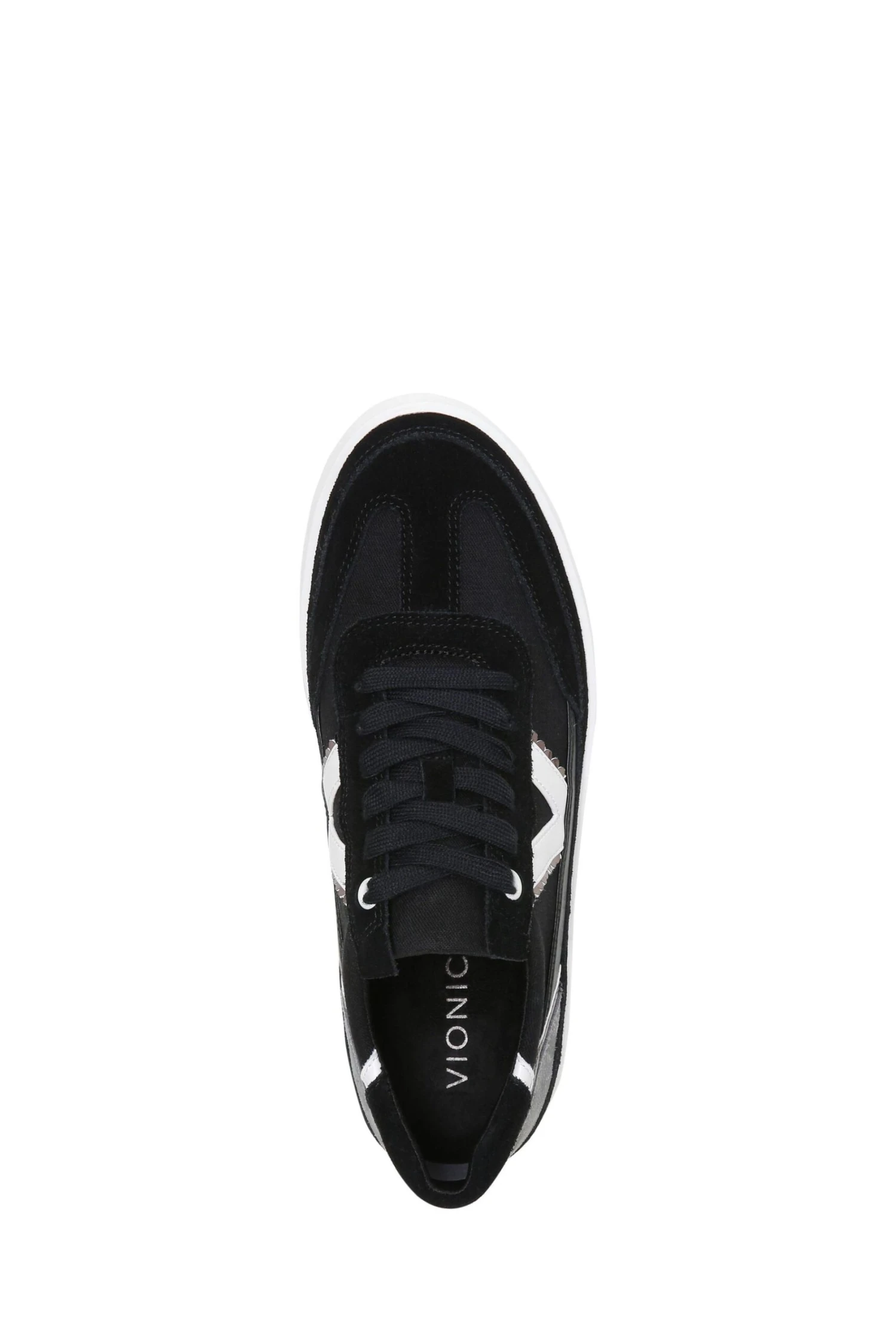 Vionic Mylie Black Canvas Lace Up Trainers - Image 6