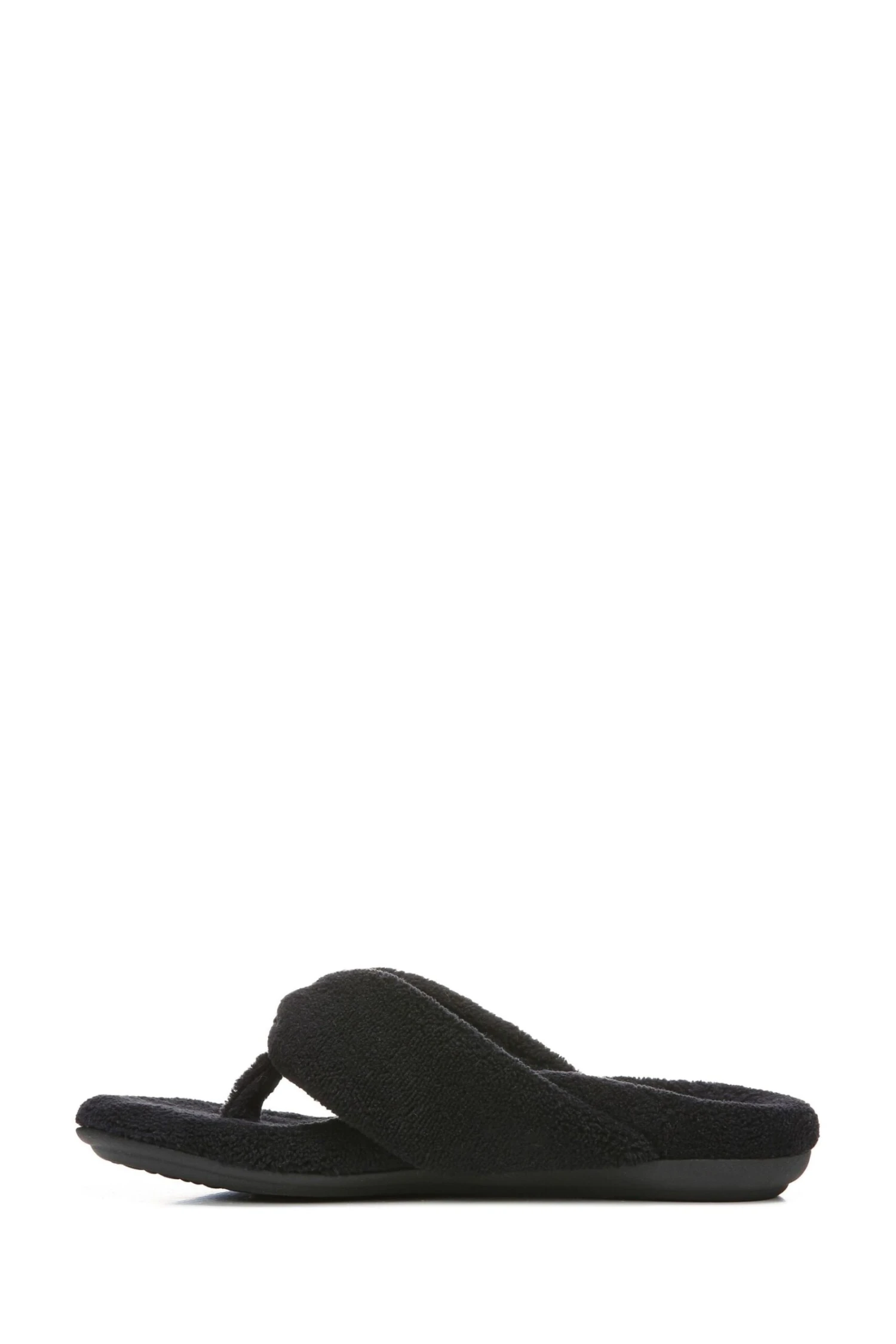 Vionic Lydia Black Terry Slippers - Image 2