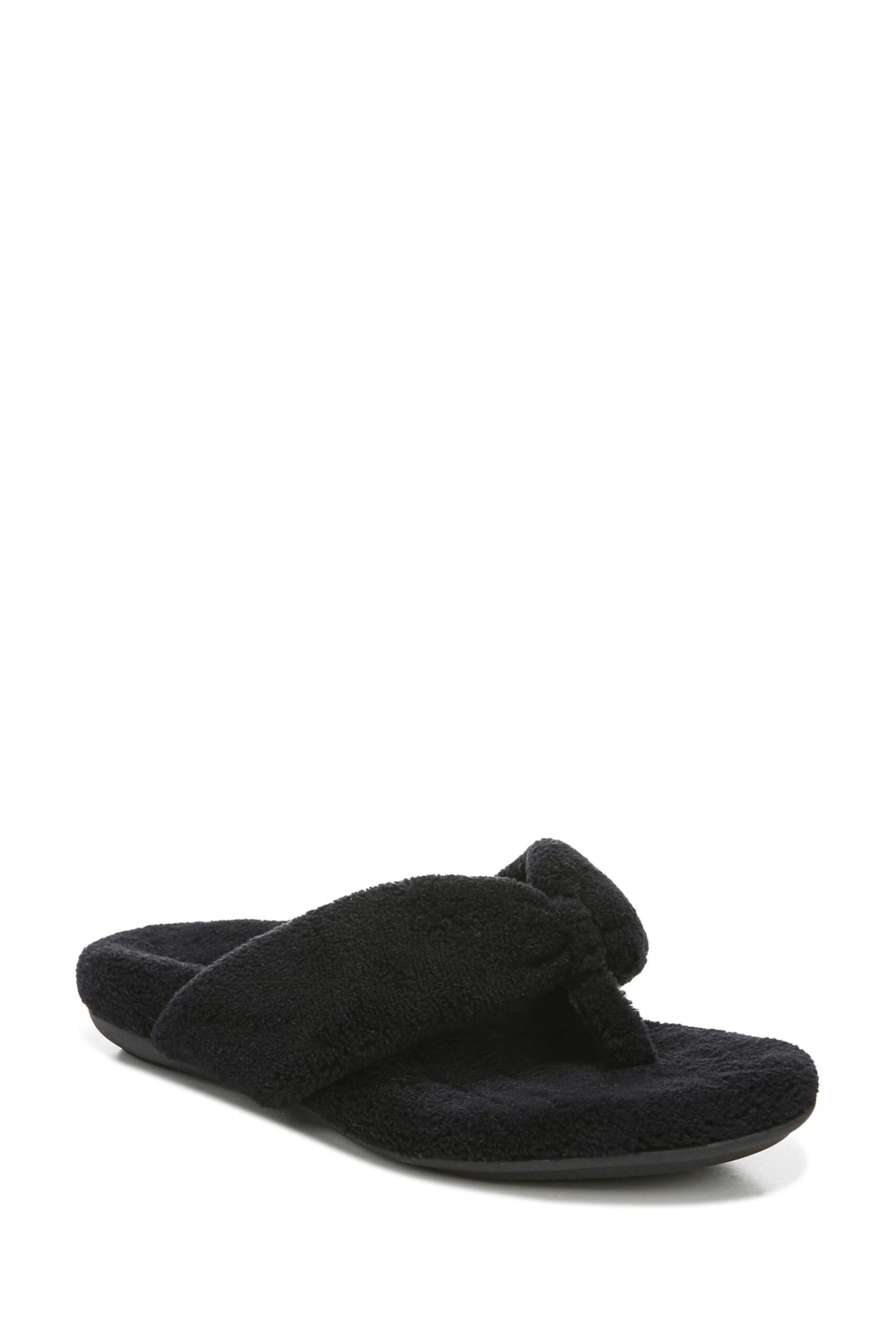 Vionic Lydia Black Terry Slippers - Image 3