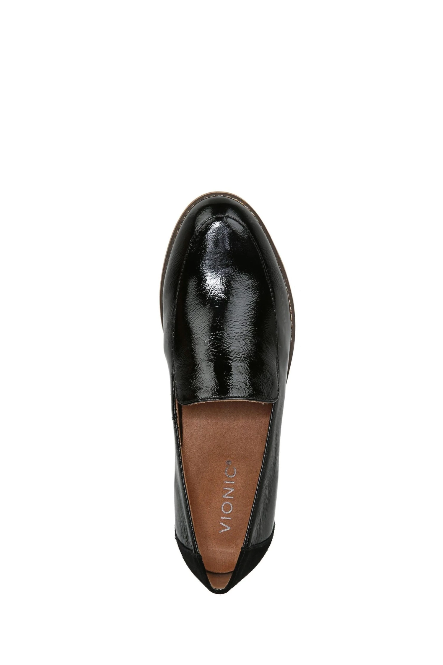Vionic Kensley Black Crinkle Patent Slip On Shoes - Image 6