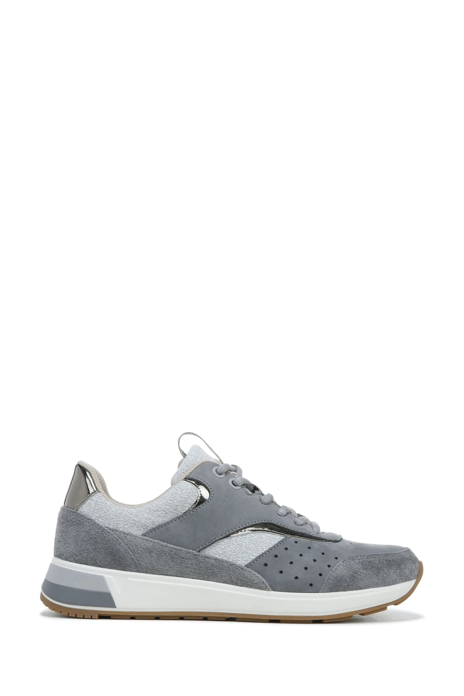 Vionic Grey Vapor/Charcoal Nubuck Nova Lace Up Trainers
