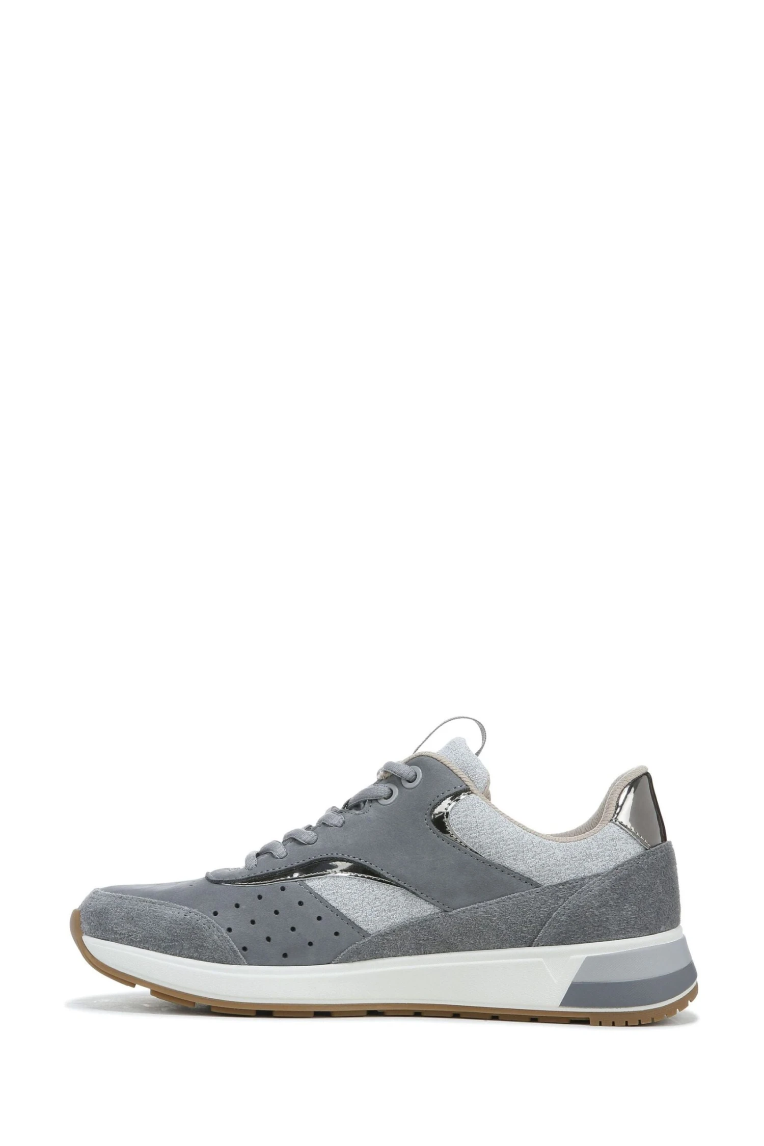 Vionic Grey Vapor/Charcoal Nubuck Nova Lace Up Trainers - Image 2