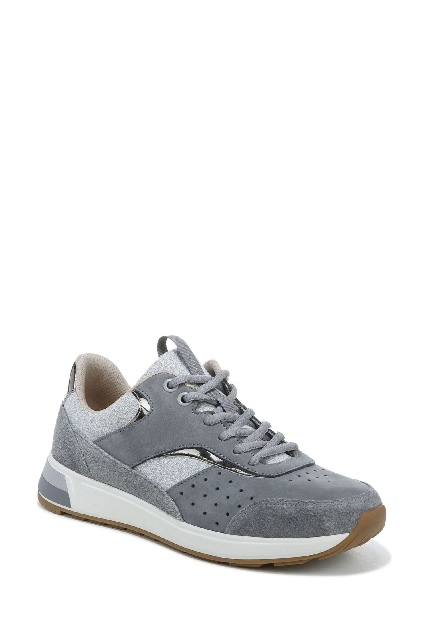 Vionic Grey Vapor/Charcoal Nubuck Nova Lace Up Trainers - Image 5