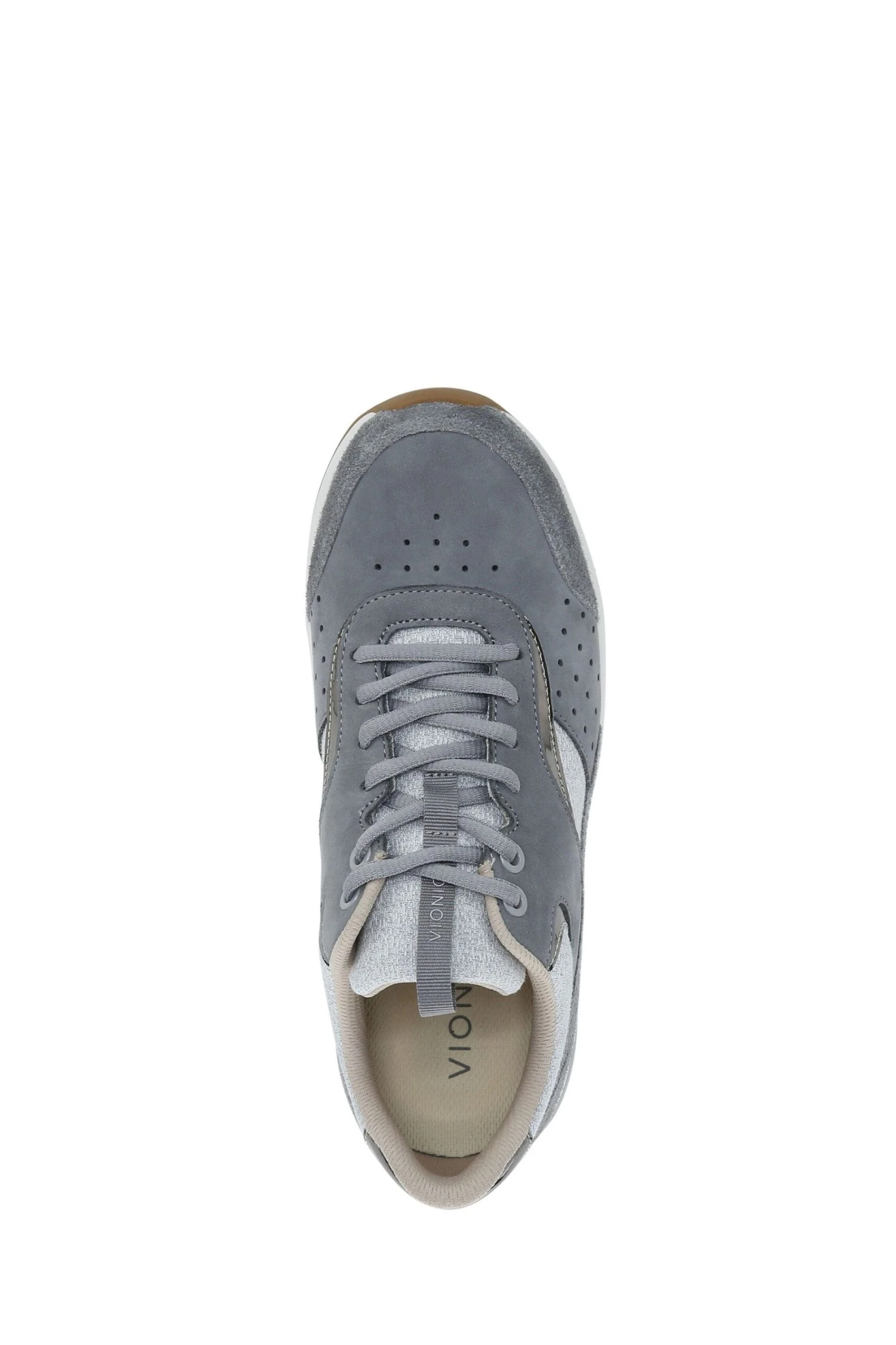 Vionic Grey Vapor/Charcoal Nubuck Nova Lace Up Trainers - Image 6