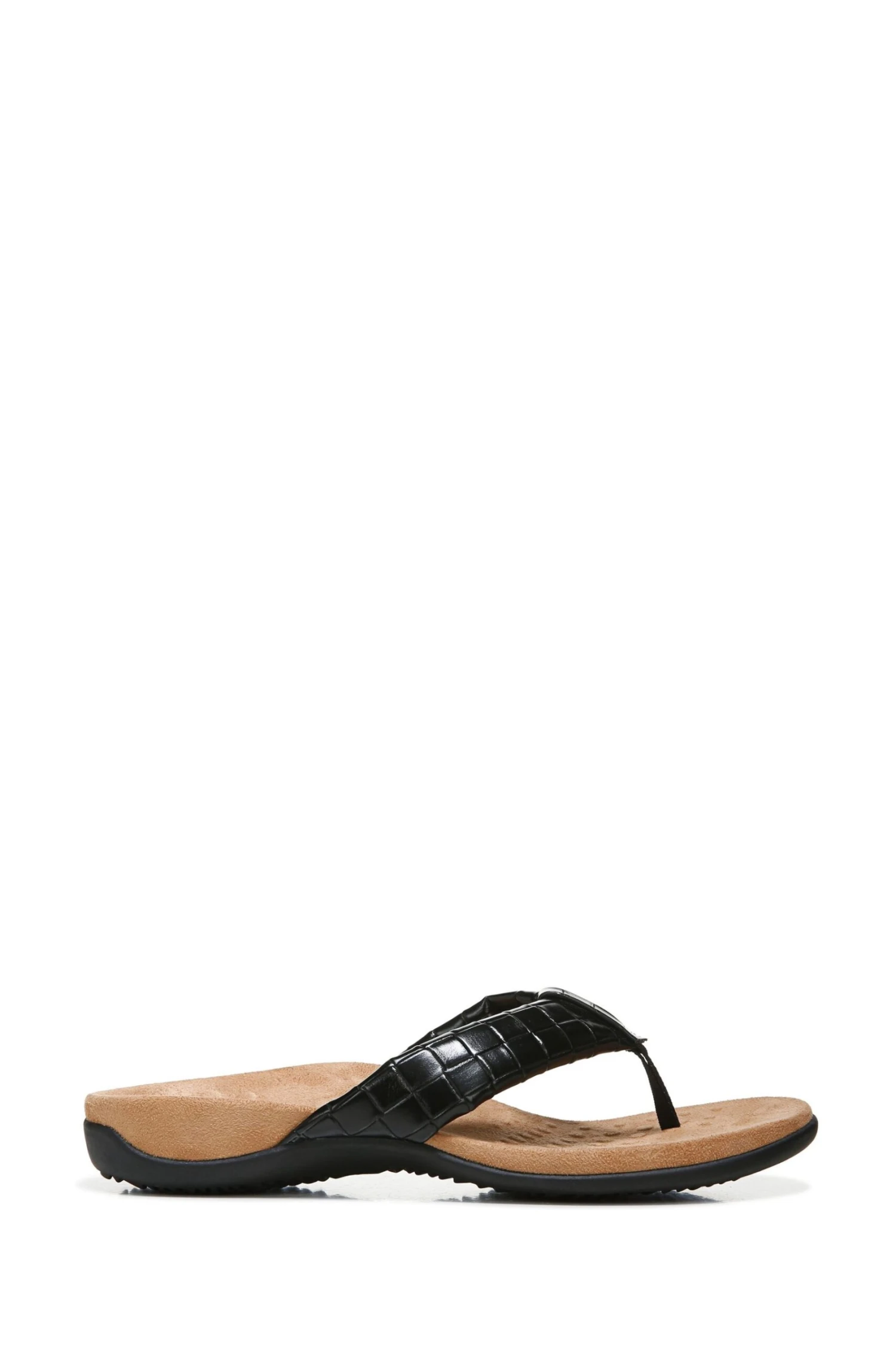 Vionic Layne Black Thong Sandals