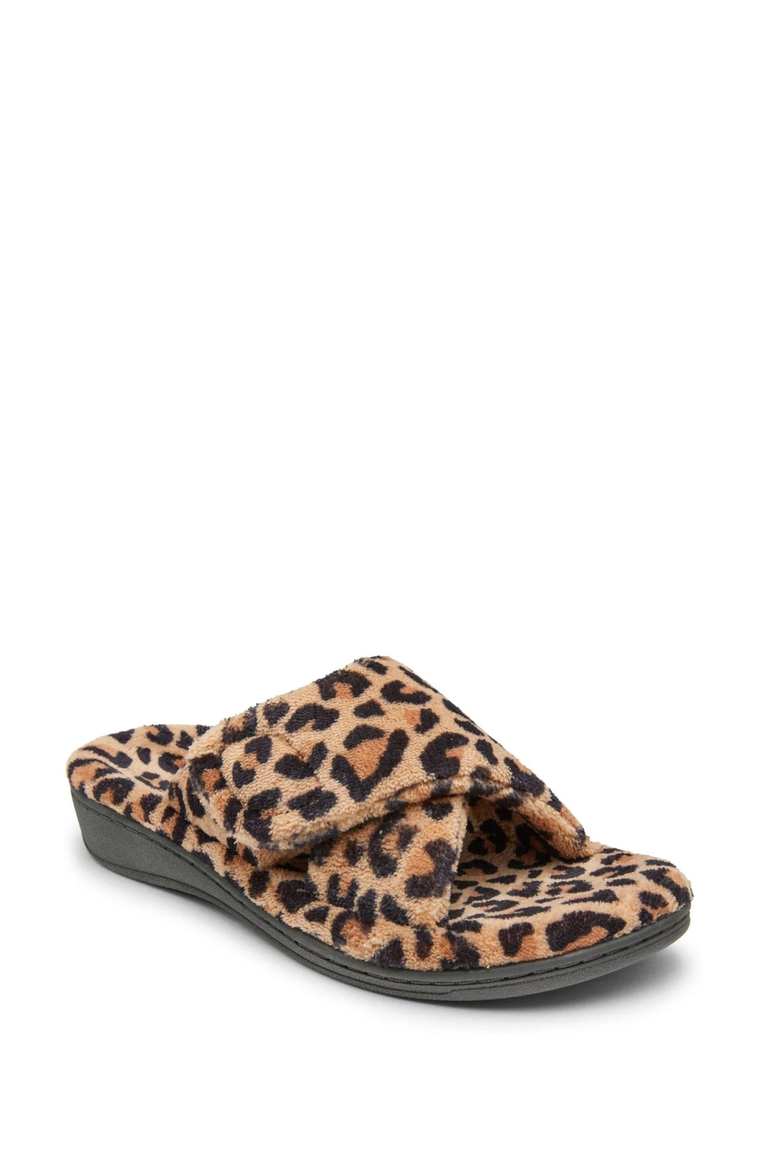 Vionic Soft Natural Leopard Relax Slider Slippers