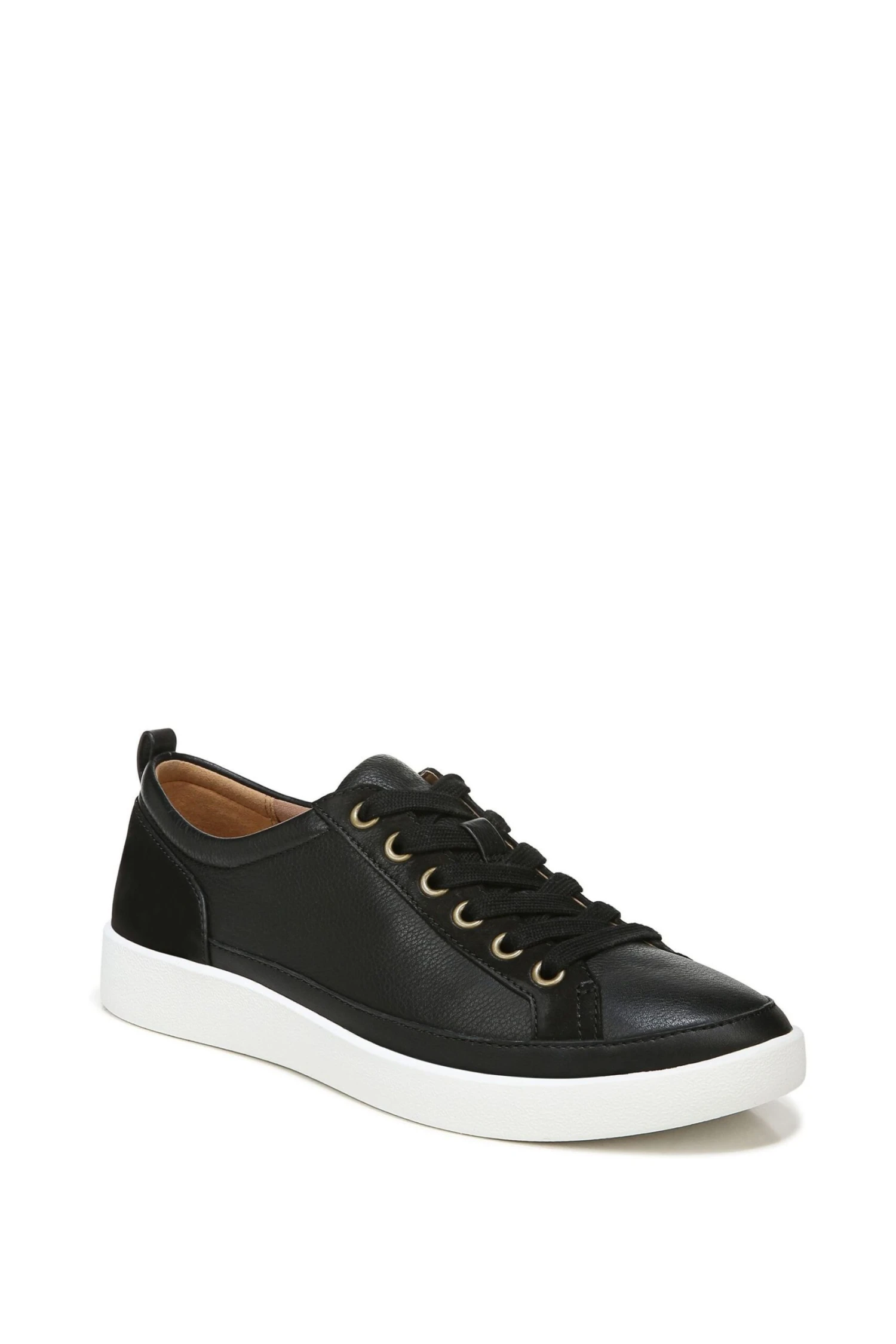 Vionic Winny Nubuck Black Leather Lace Up Trainers - Image 3
