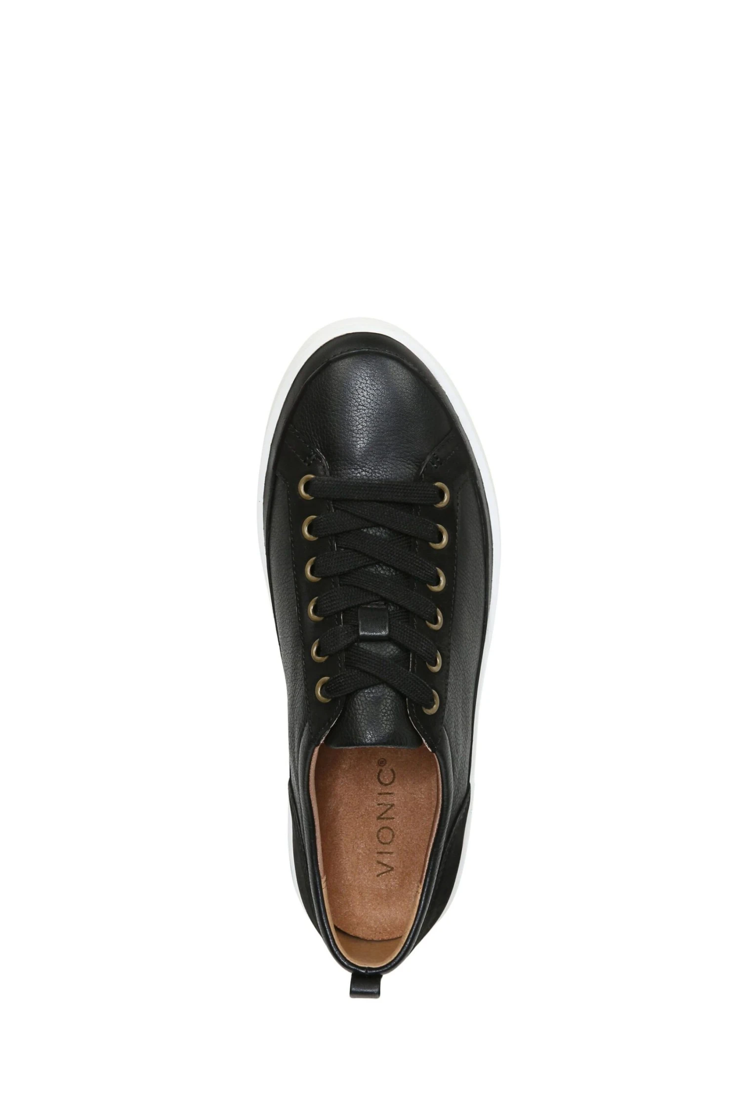 Vionic Winny Nubuck Black Leather Lace Up Trainers - Image 5