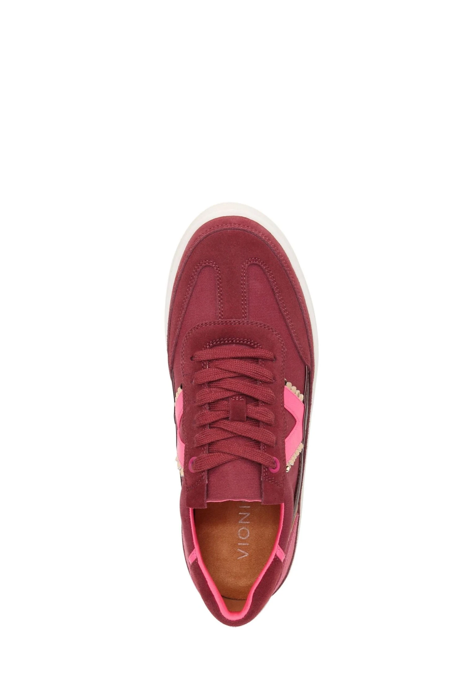 Vionic Red Mylie Shiraz Canvas Lace-Up Trainers - Image 6