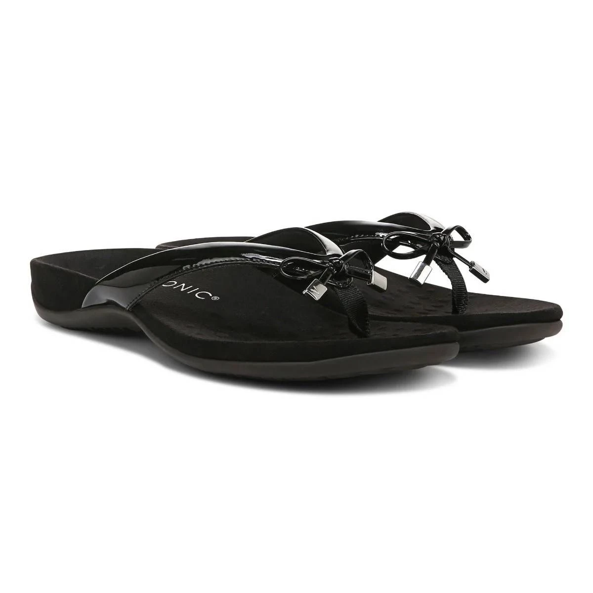 Vionic Women's Bella Toe Post Sandals Black - Image 4
