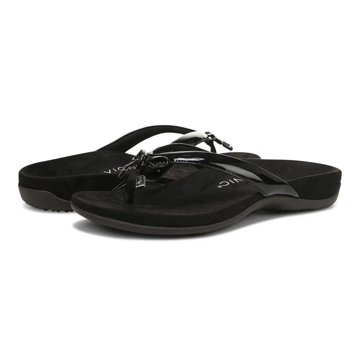 Vionic Women's Bella Toe Post Sandals Black - Image 7