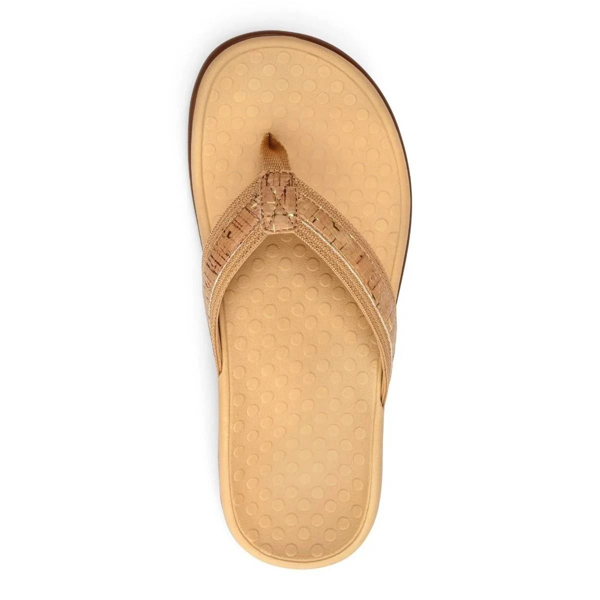 Vionic Women's Tide II Toe Post Sandals Gold Cork - Image 11