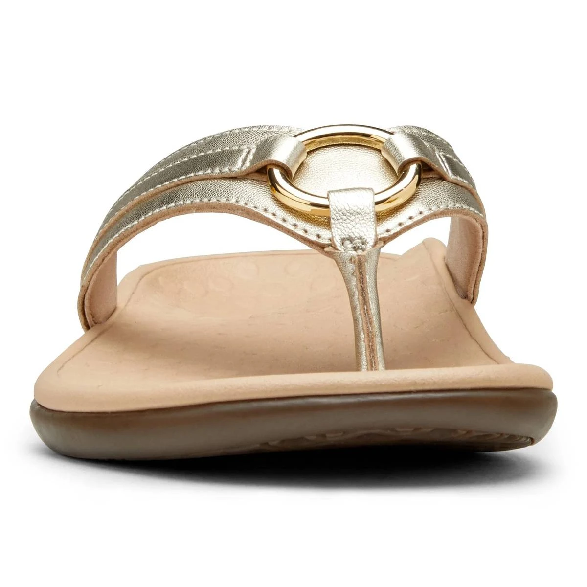 Vionic Women's Aloe Smooth Toe Post Sandal Champagne - Image 6