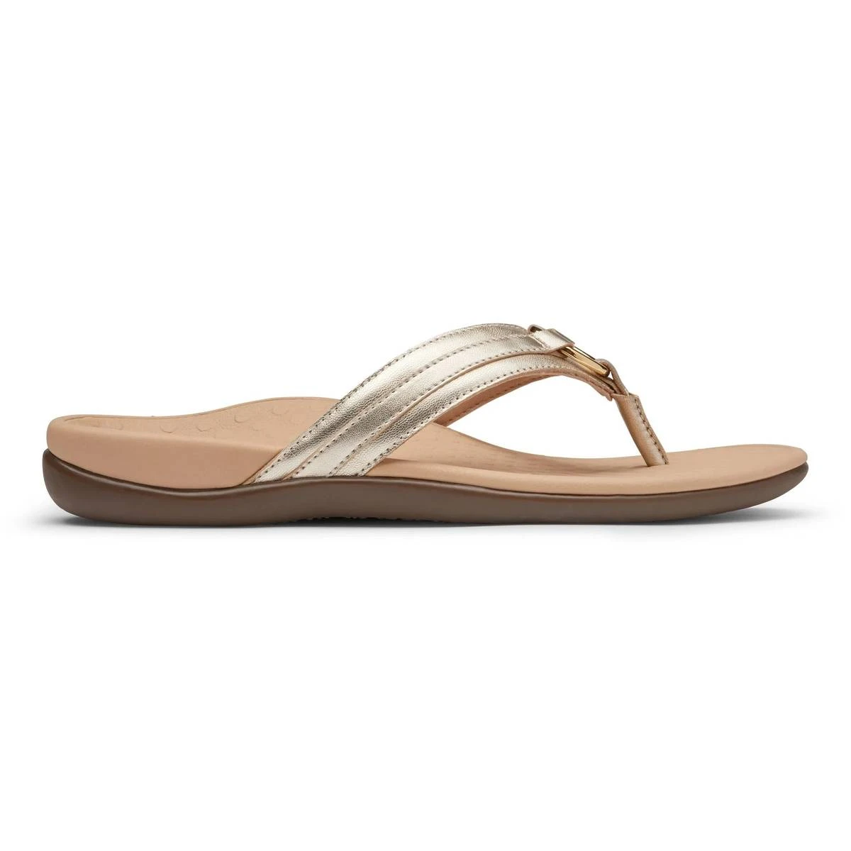 Vionic Women's Aloe Smooth Toe Post Sandal Champagne - Image 9