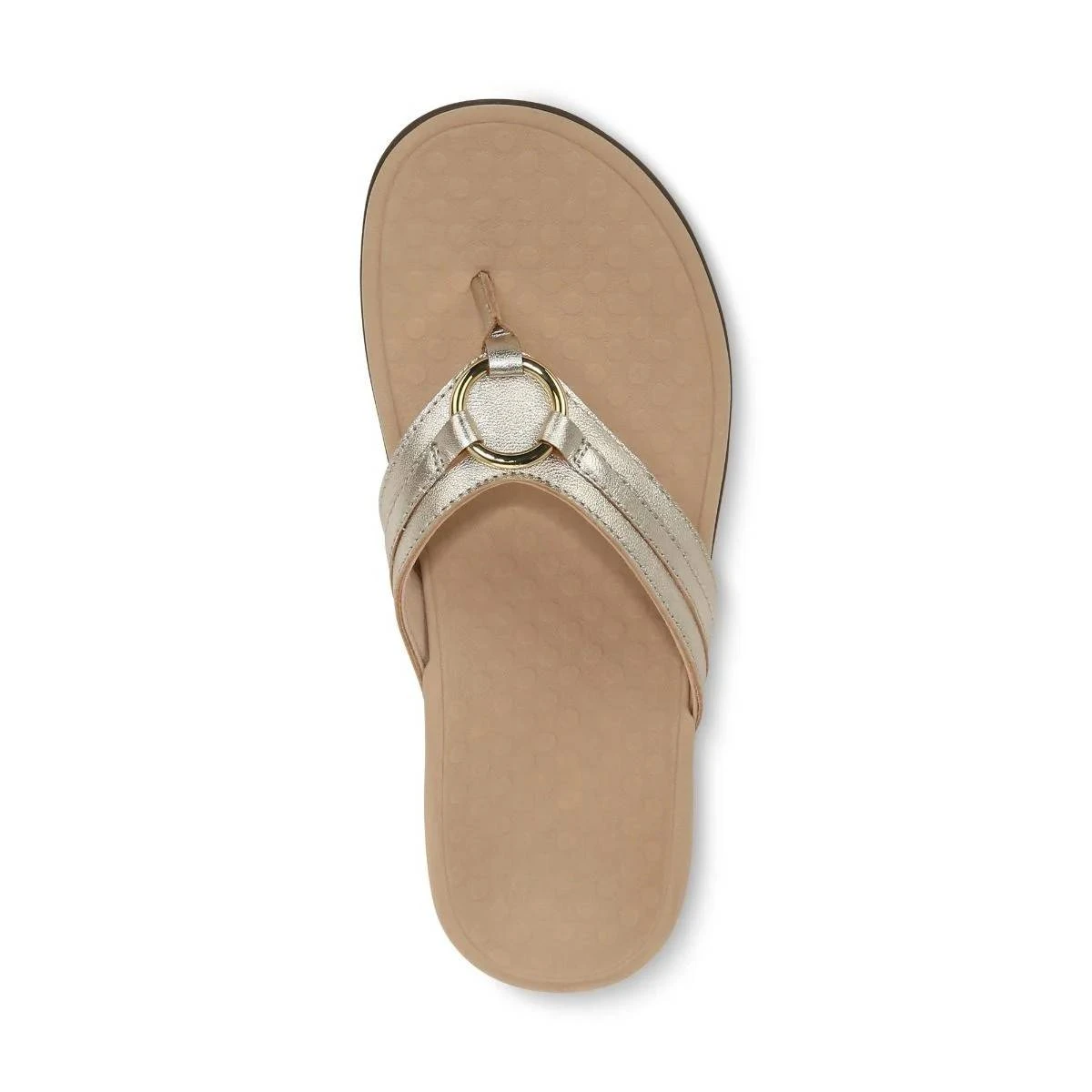Vionic Women's Aloe Smooth Toe Post Sandal Champagne - Image 7