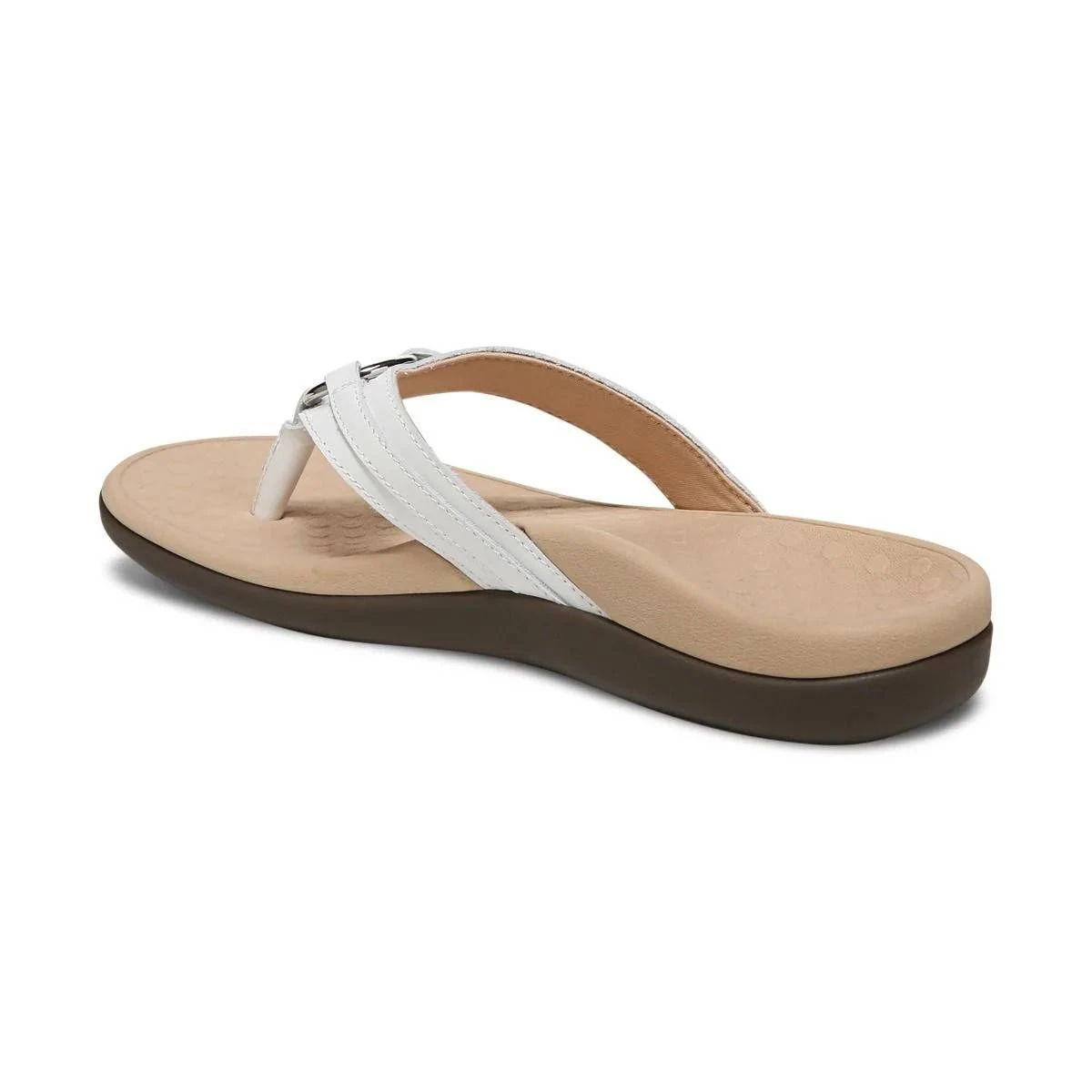 Vionic Women's Aloe Smooth Toe Post Sandal White - Image 3
