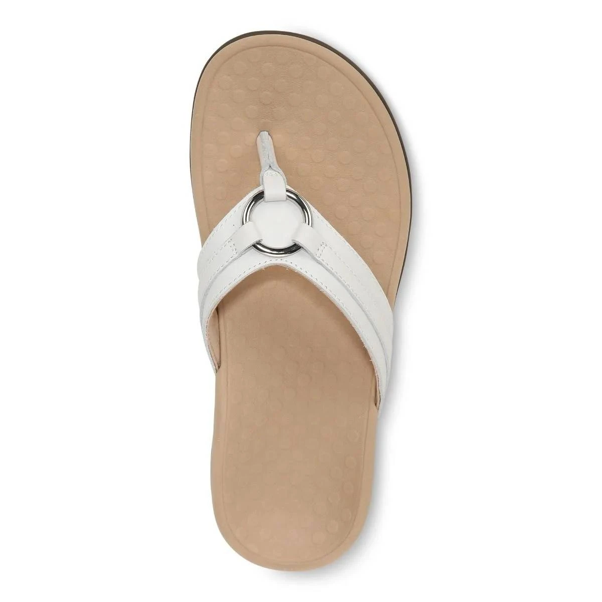 Vionic Women's Aloe Smooth Toe Post Sandal White - Image 9