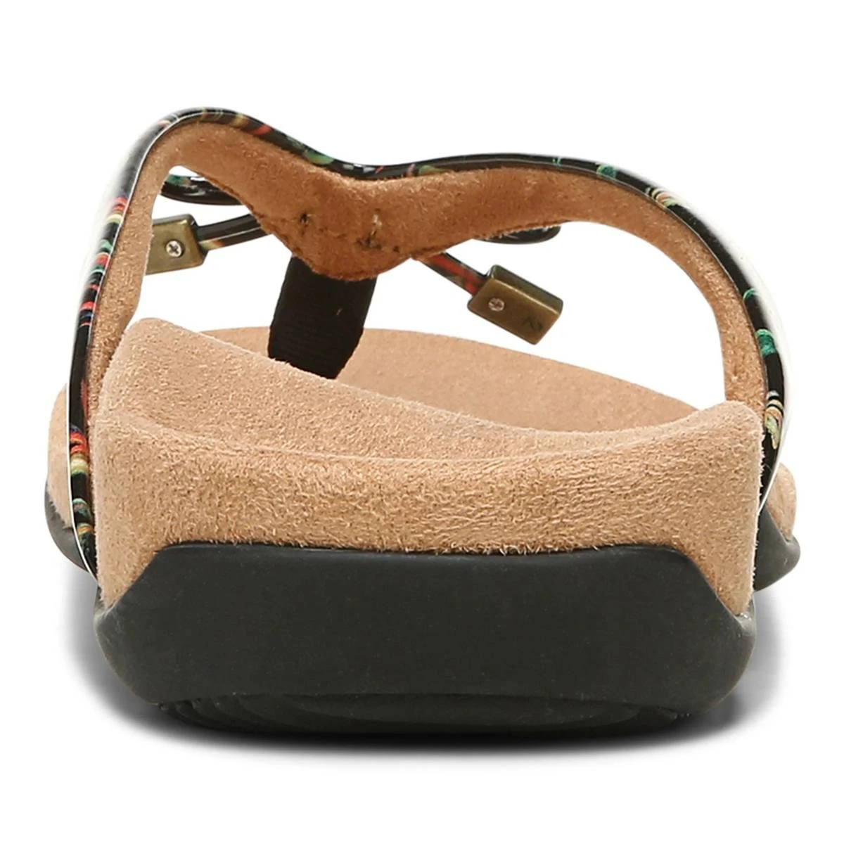 Vionic Women's Bella Toe Post Sandals Black Tropical - Image 10
