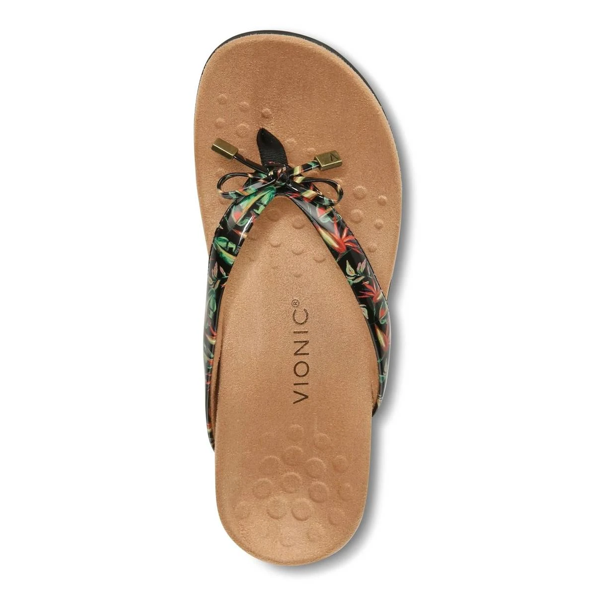 Vionic Women's Bella Toe Post Sandals Black Tropical - Image 11