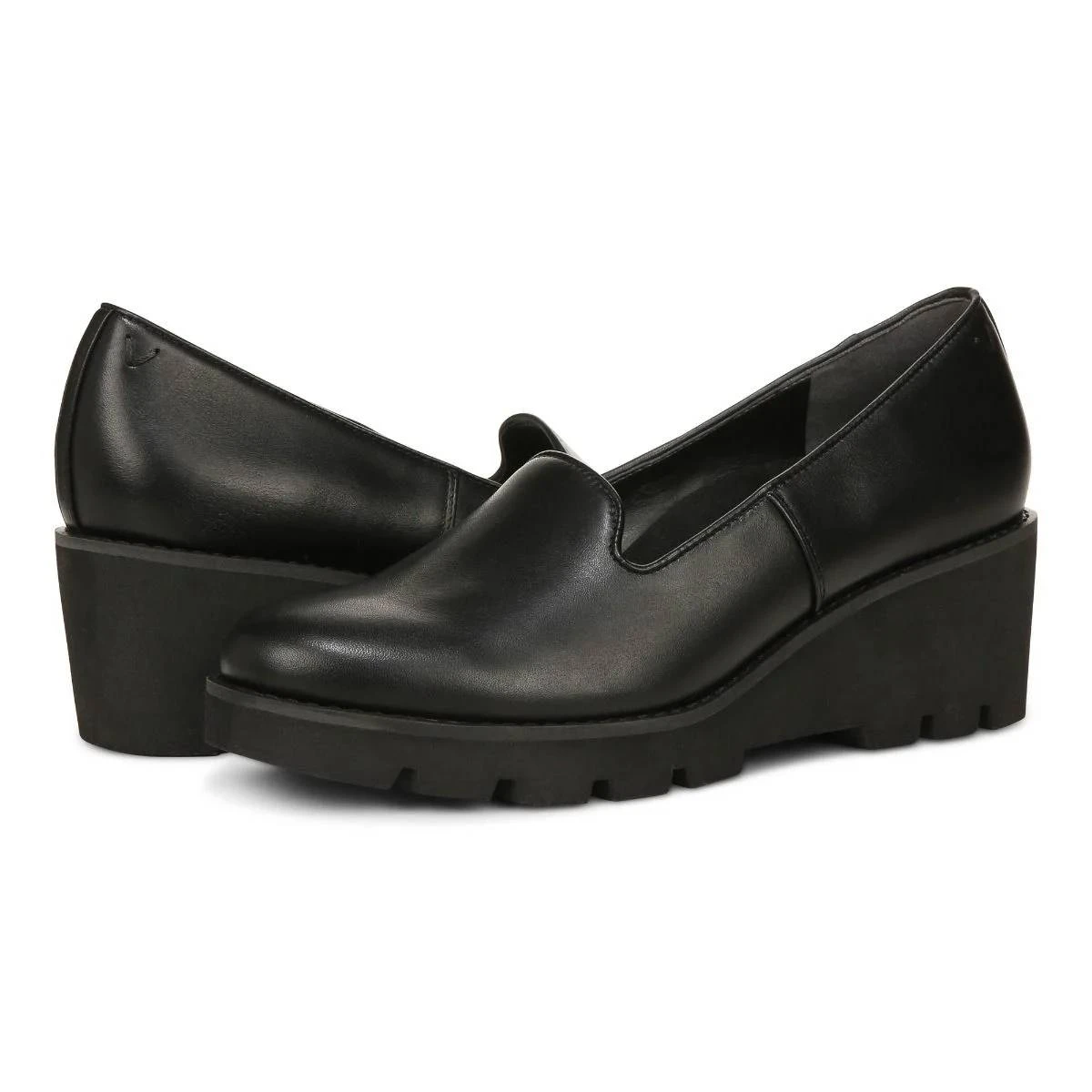 Vionic Women's Willa Wedge Black Leather - Image 10